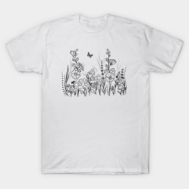 Wildflowers T-Shirt by BahArt